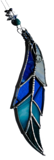 Large blue feather